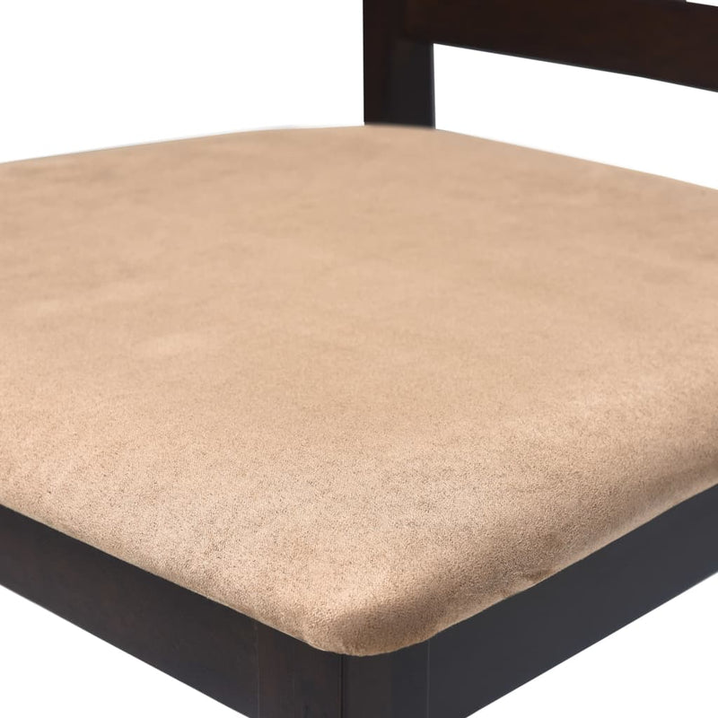 vidaXL Bar Chairs 2 pcs Brown Fabric