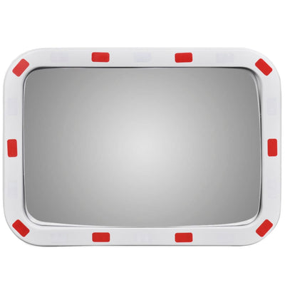 Convex Traffic Mirror Rectangle 60 x 80 cm with Reflectors