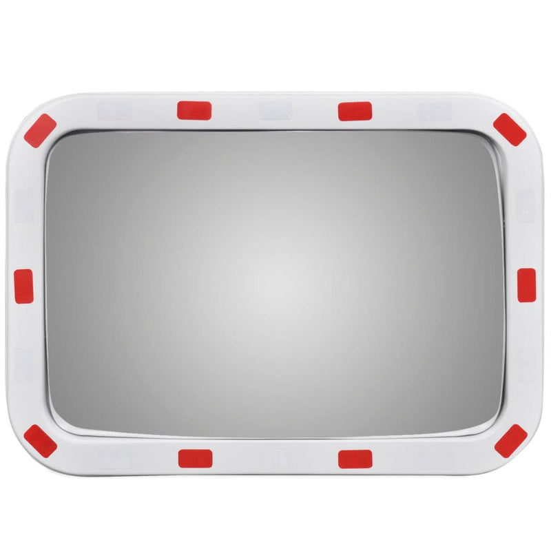 Convex Traffic Mirror Rectangle 60 x 80 cm with Reflectors