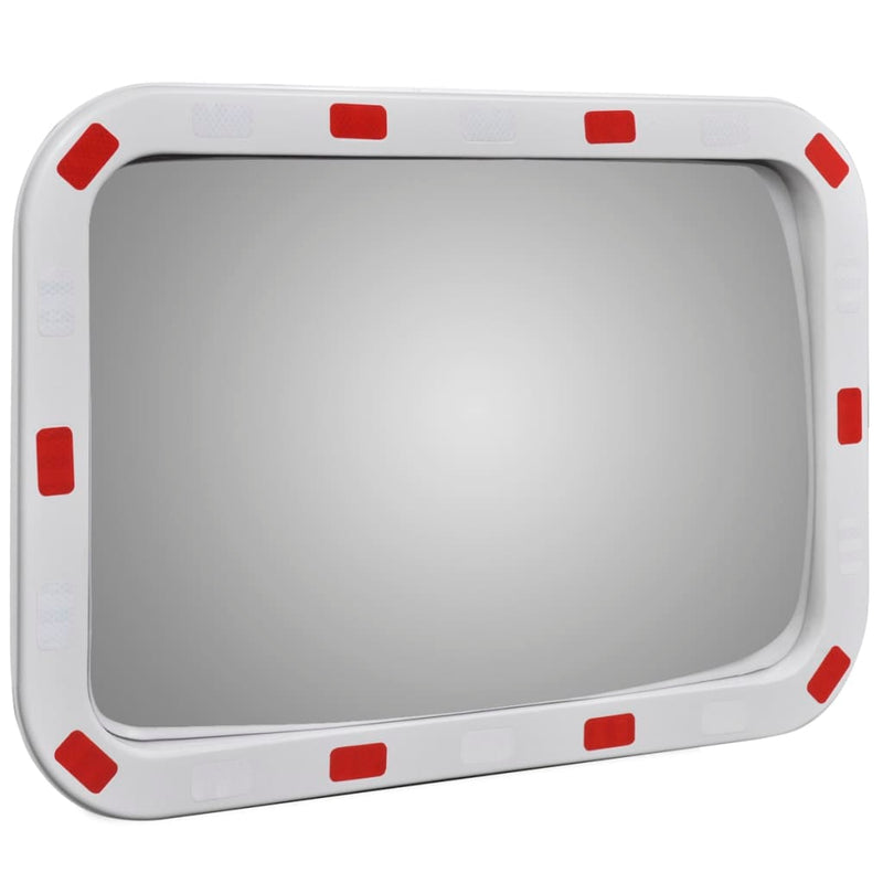 Convex Traffic Mirror Rectangle 60 x 80 cm with Reflectors