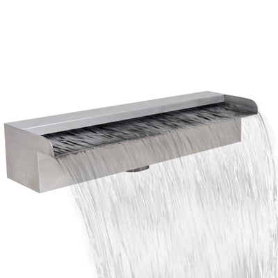 Rectangular Waterfall Pool Fountain Stainless Steel 30 cm