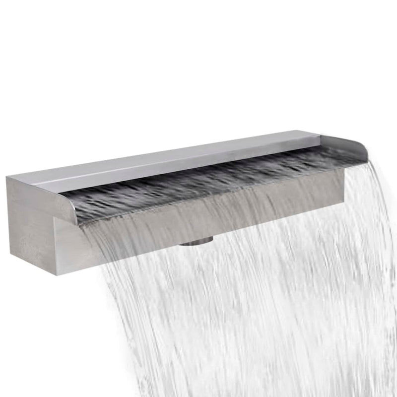 Rectangular Waterfall Pool Fountain Stainless Steel 30 cm