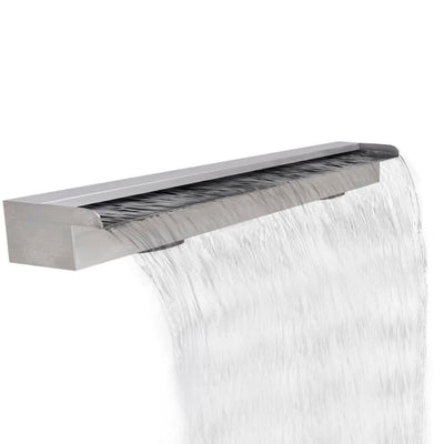 Rectangular Waterfall Pool Fountain Stainless Steel 90 cm