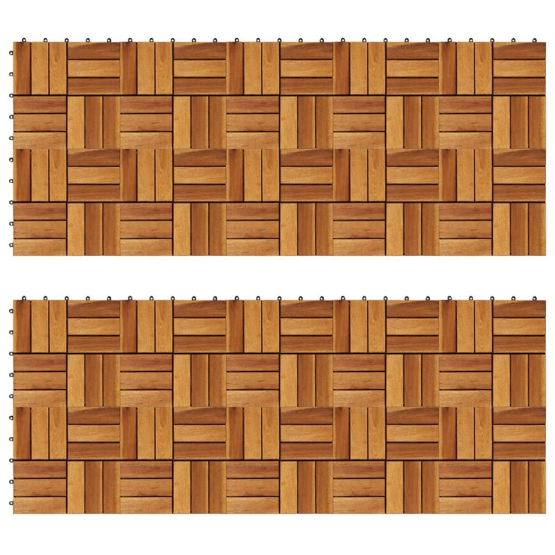vidaXL Decking Tiles Vertical Pattern 30 x 30 cm Acacia Set of 20