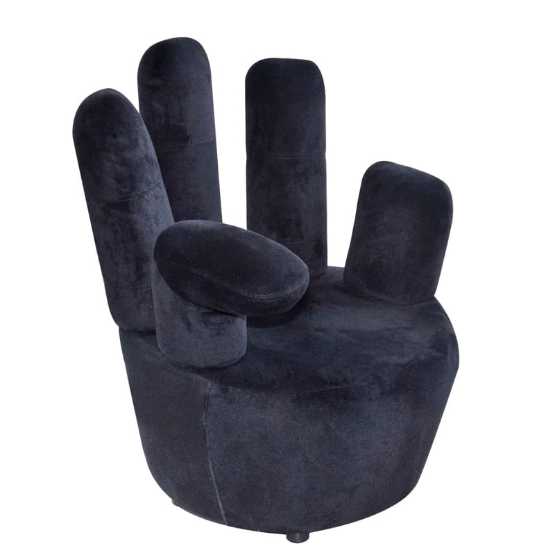 vidaXL Chair Hand-shaped Black Velvet