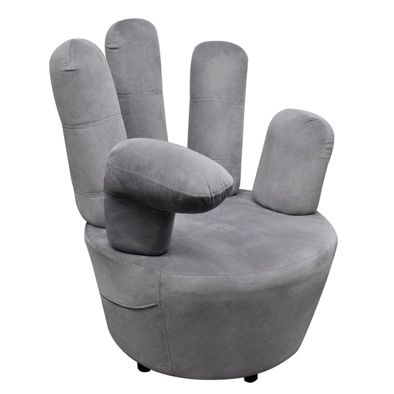 vidaXL Chair Hand-shaped Black Velvet