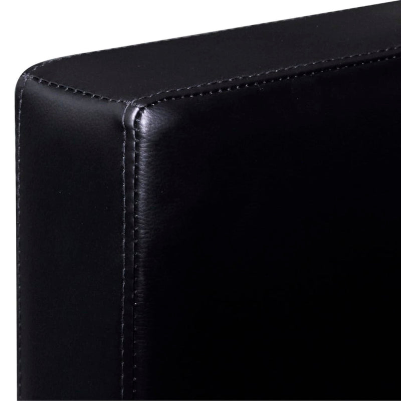 vidaXL Sectional Sofa 3-Seater Artificial Leather Black