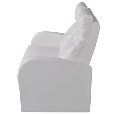 vidaXL Recliner 2-seat Artificial Leather White