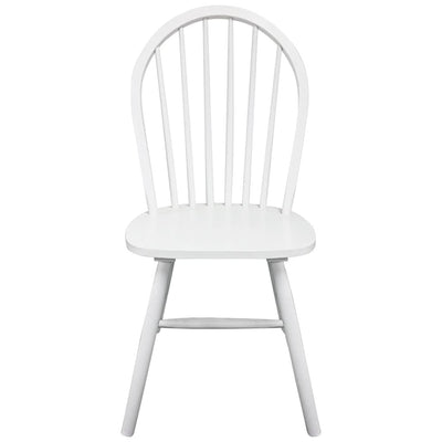 vidaXL Dining Chairs 2 pcs White Solid Rubber Wood