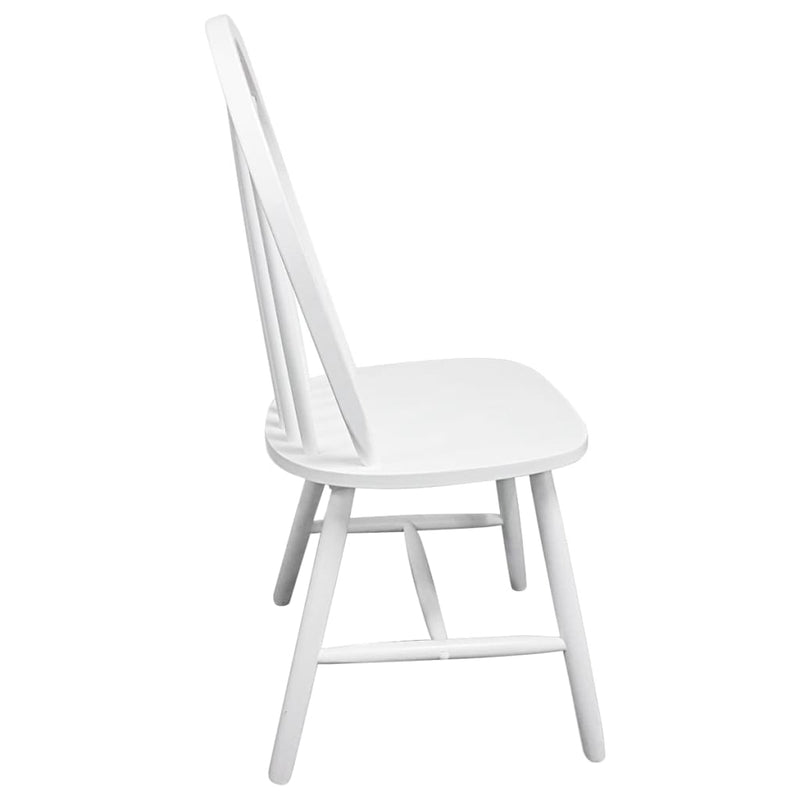 vidaXL Dining Chairs 4 pcs White Solid Rubber Wood