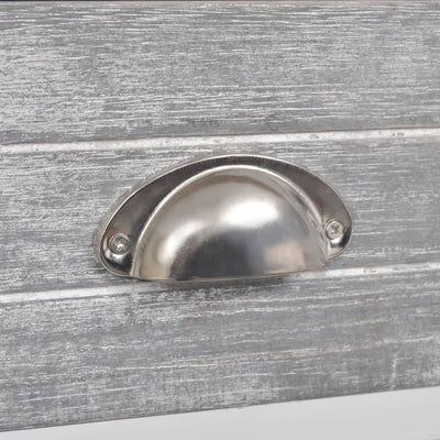 vidaXL Nightstand with 1 Drawer Brown and White