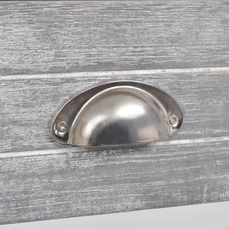 vidaXL Nightstand with 1 Drawer Brown and White