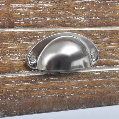 vidaXL Nightstand with 1 Drawer Brown and White