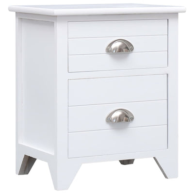 vidaXL Nightstand 2 pcs with 2 Drawers Brown and White