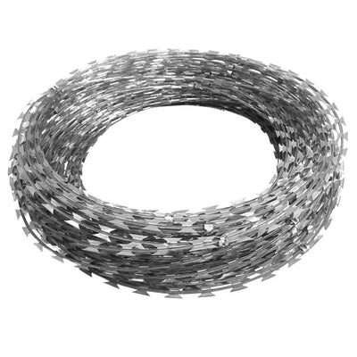 vidaXL BTO-22 Clipped Concertina Razor Wire Galvanised Steel 100 m