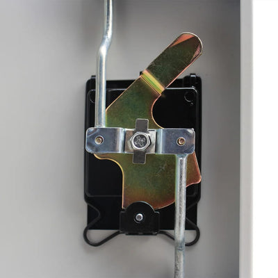 vidaXL Office Cabinet with 2 Doors Grey 90 cm Steel