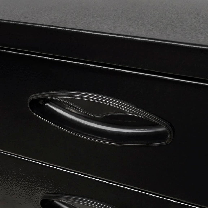 vidaXL Metal Tool Chest 3 Drawers Black
