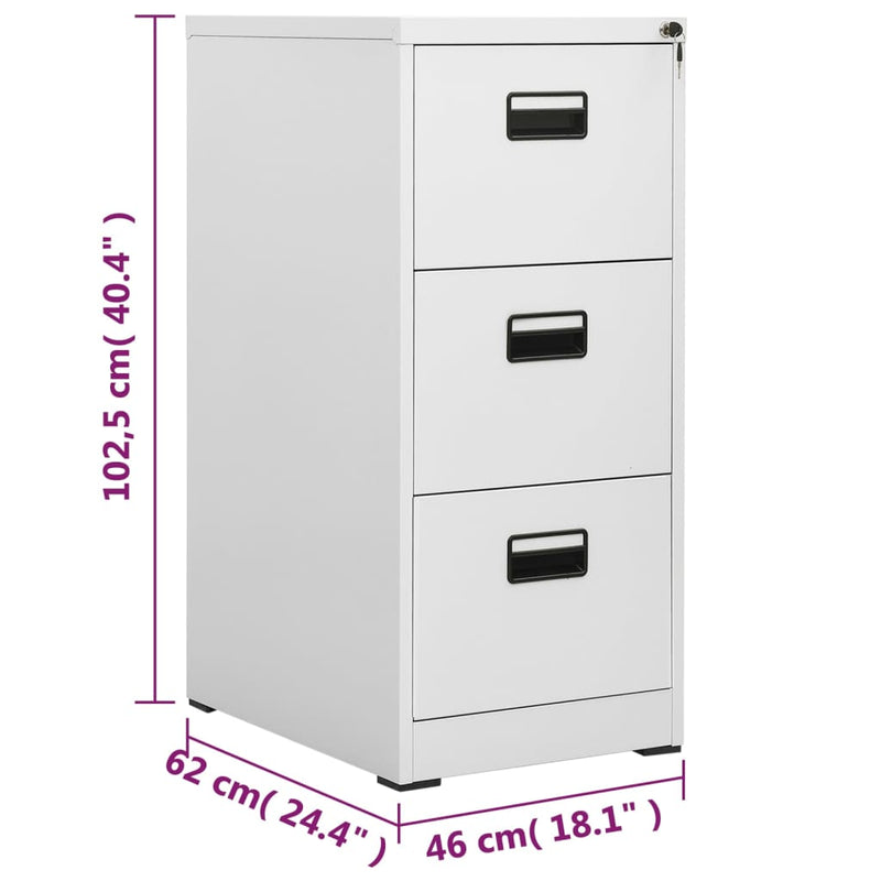 vidaXL Filing Cabinet Anthracite 46x62x102.5 cm Steel