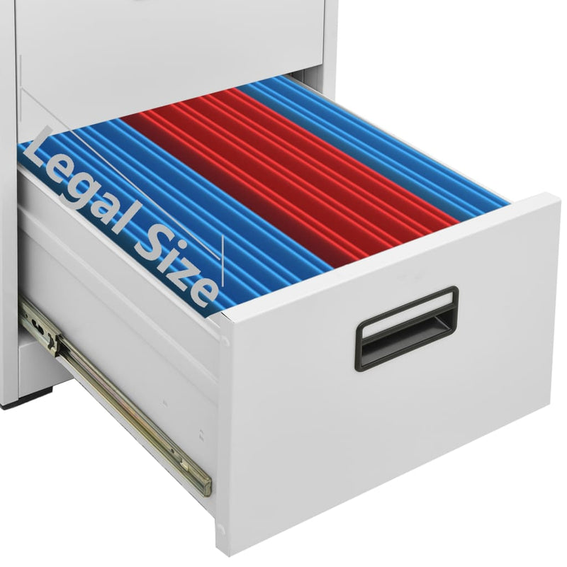 vidaXL Filing Cabinet Anthracite 46x62x102.5 cm Steel