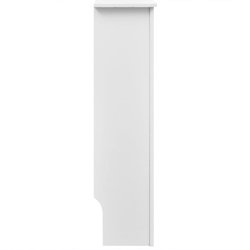 vidaXL White MDF Radiator Cover Heating Cabinet 112 cm