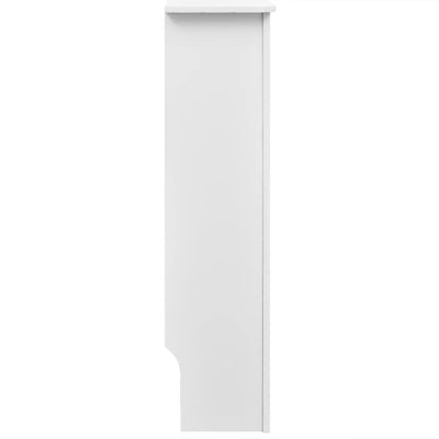 vidaXL White MDF Radiator Cover Heating Cabinet 112 cm