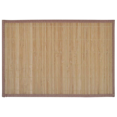 6 Bamboo Placemats 30 x 45 cm Natural