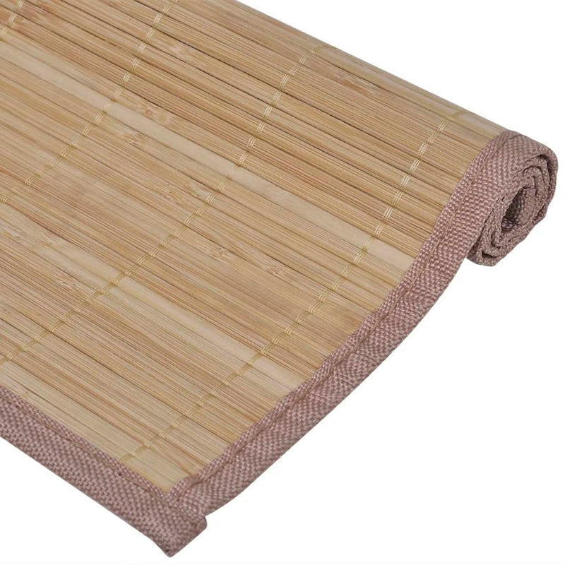 6 Bamboo Placemats 30 x 45 cm Natural