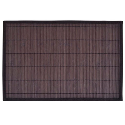 6 Bamboo Placemats 30 x 45 cm Natural