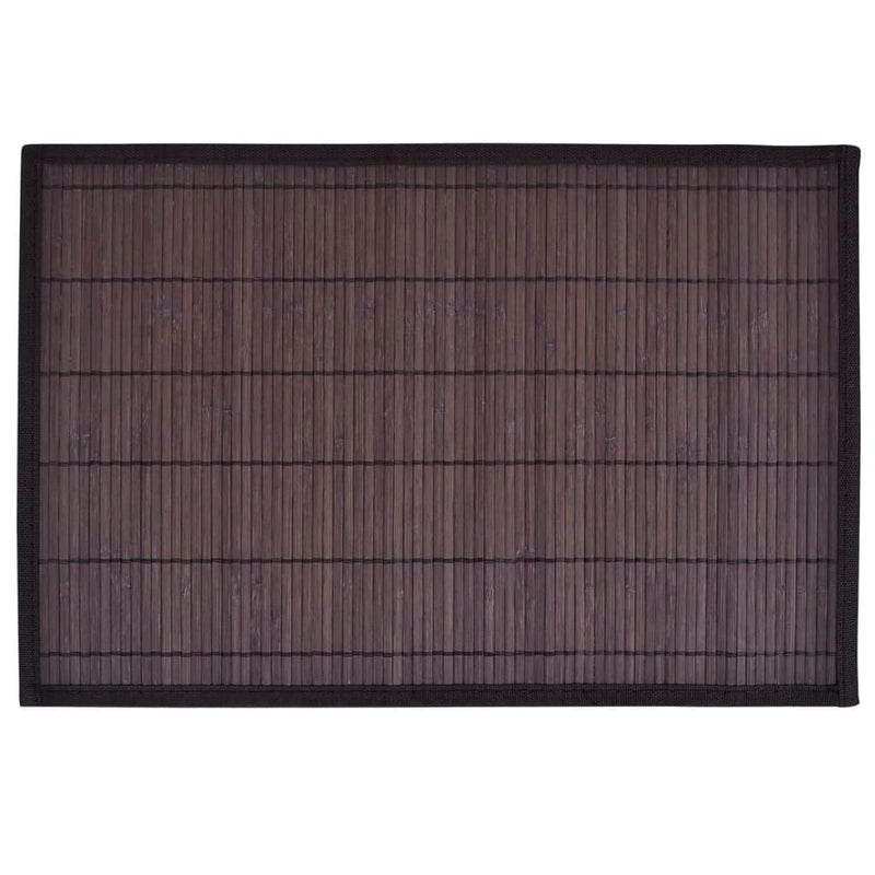 6 Bamboo Placemats 30 x 45 cm Natural