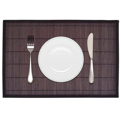 6 Bamboo Placemats 30 x 45 cm Natural
