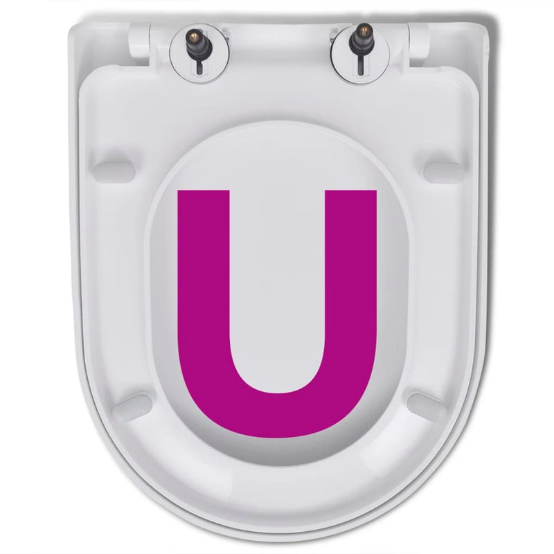 vidaXL Soft-close Toilet Seat with Quick-release Design White Square