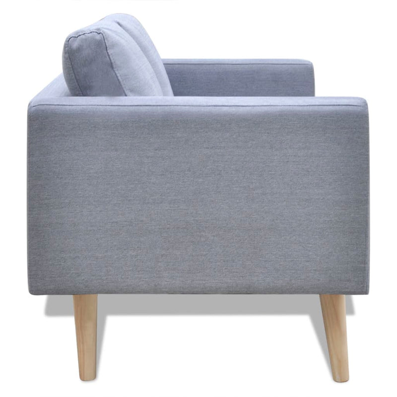 vidaXL Sofa 2-Seater Fabric Light Grey