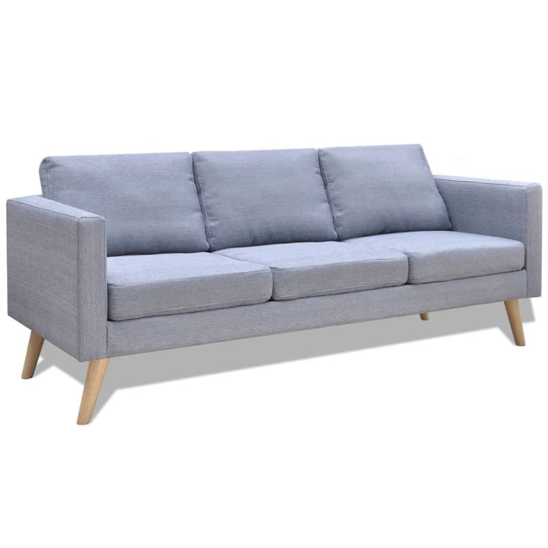 vidaXL Sofa 3-Seater Fabric Dark Grey
