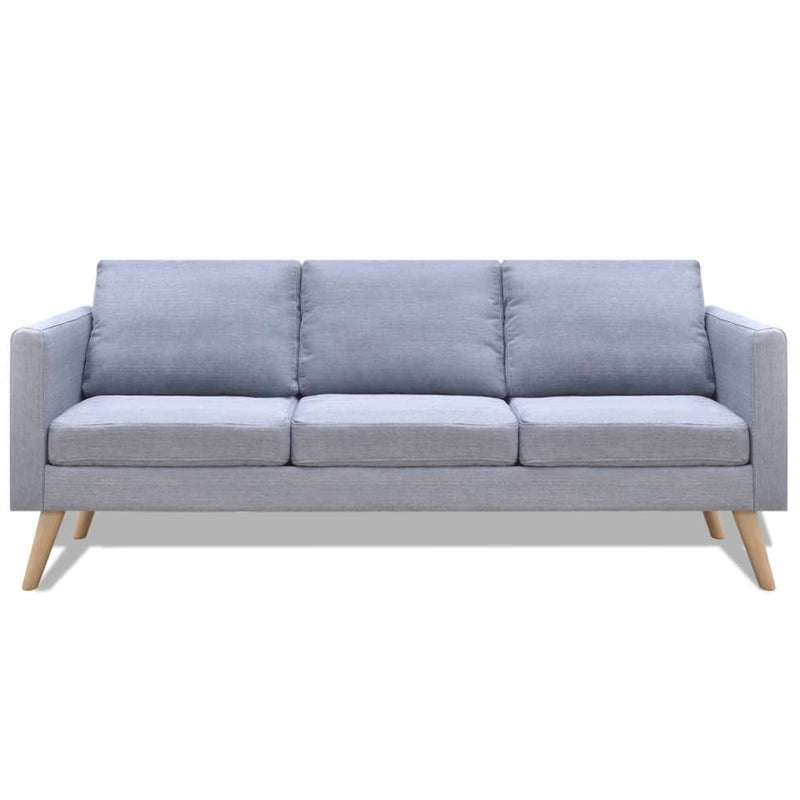 vidaXL Sofa 3-Seater Fabric Dark Grey