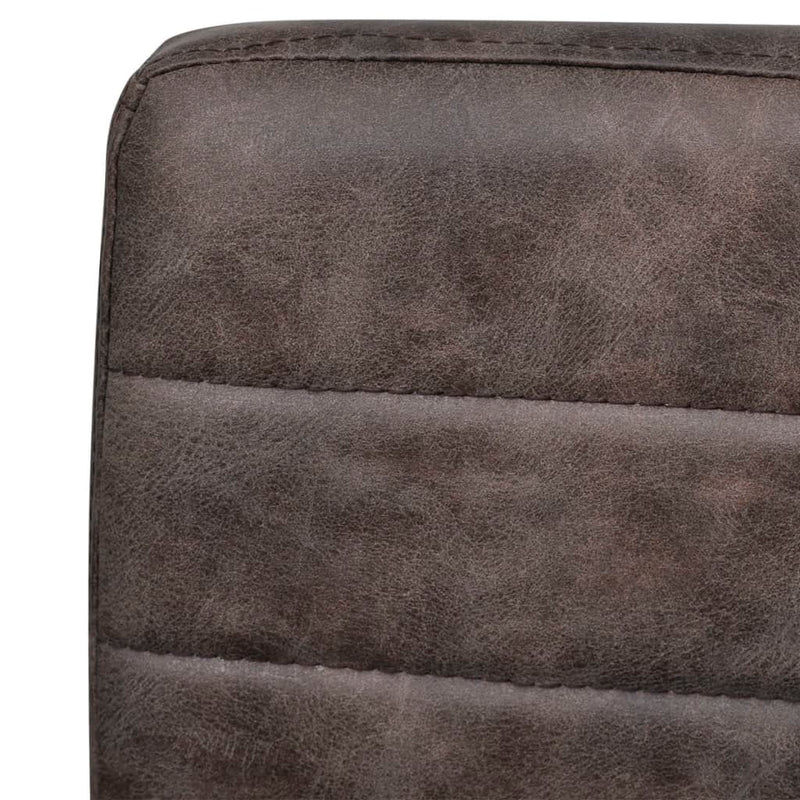 vidaXL Cantilever Dining Chairs 2 pcs Black Faux Leather