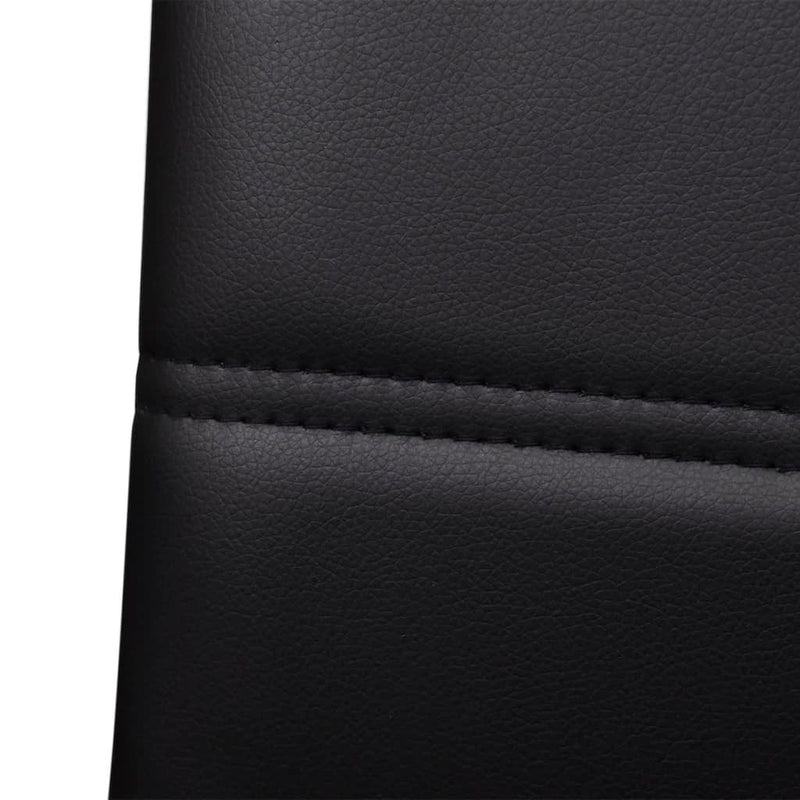 vidaXL Cantilever Dining Chairs 4 pcs Black Faux Leather