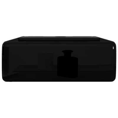 vidaXL Ceramic Bathroom Sink Basin with Faucet Hole White