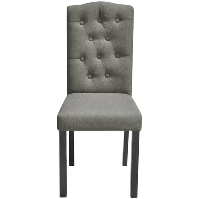 vidaXL Dining Chairs 4 pcs Grey Fabric