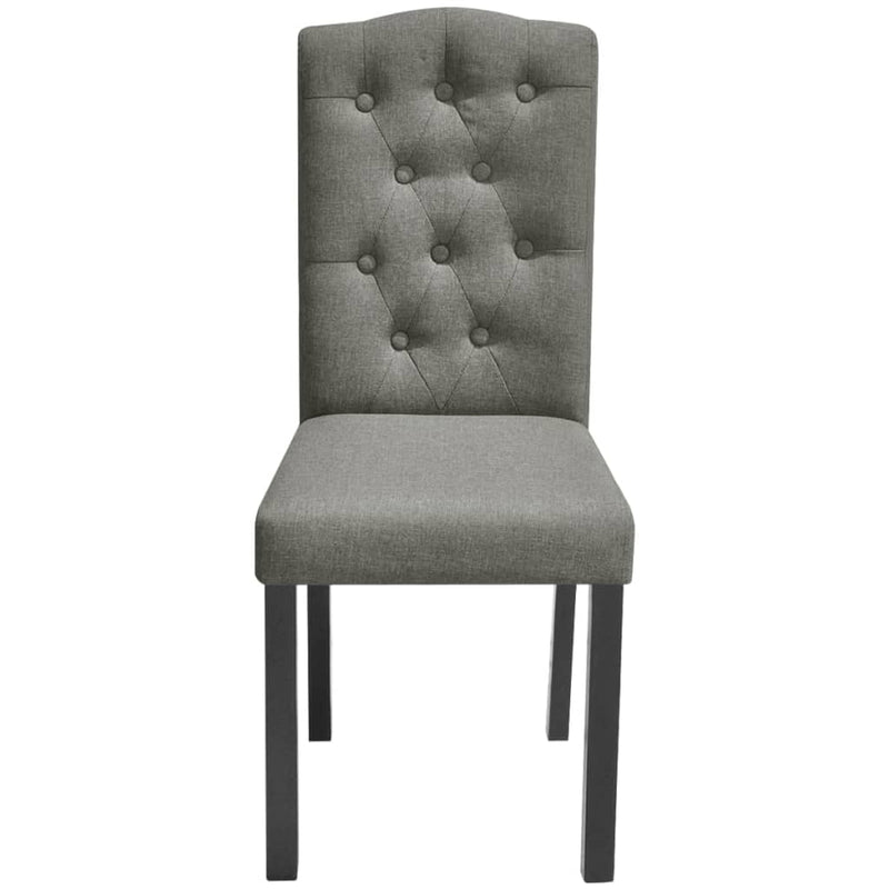 vidaXL Dining Chairs 4 pcs Grey Fabric