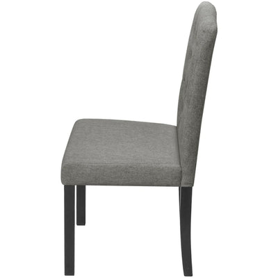 vidaXL Dining Chairs 4 pcs Grey Fabric