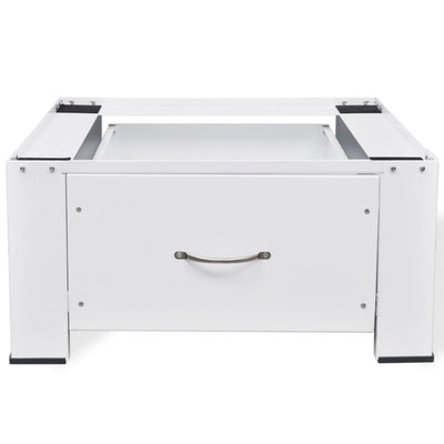 vidaXL Washing Machine Pedestal with Drawer White