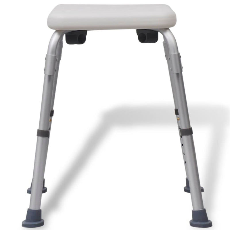 vidaXL Shower Chair Aluminium White