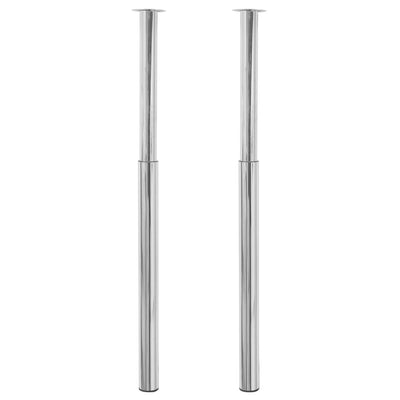 vidaXL Telescopic Table Legs 2 pcs Black 710 mm-1100 mm