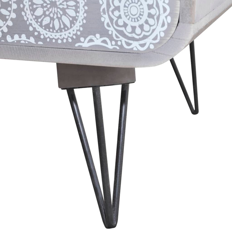 vidaXL Side Cabinet with 3 Drawers Grey