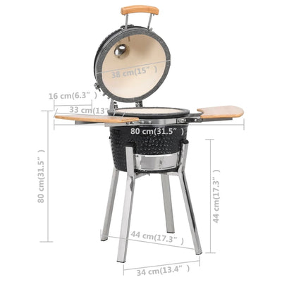 vidaXL Kamado Barbecue Grill Smoker Ceramic 81 cm