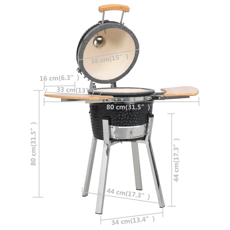 vidaXL Kamado Barbecue Grill Smoker Ceramic 81 cm