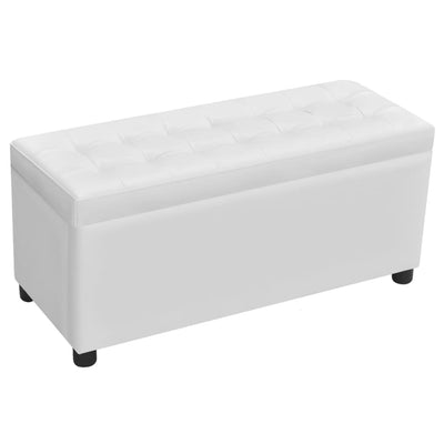 vidaXL Storage Ottoman Artificial Leather Black