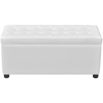 vidaXL Storage Ottoman Artificial Leather Black