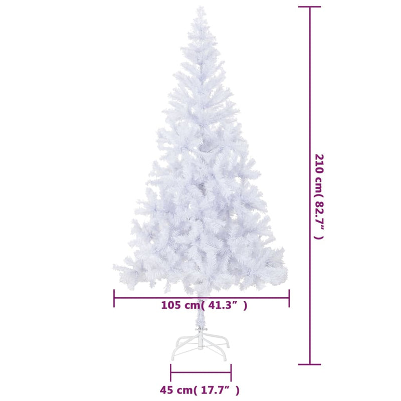 vidaXL Artificial Christmas Tree with Steel Stand 210 cm 910 Branches