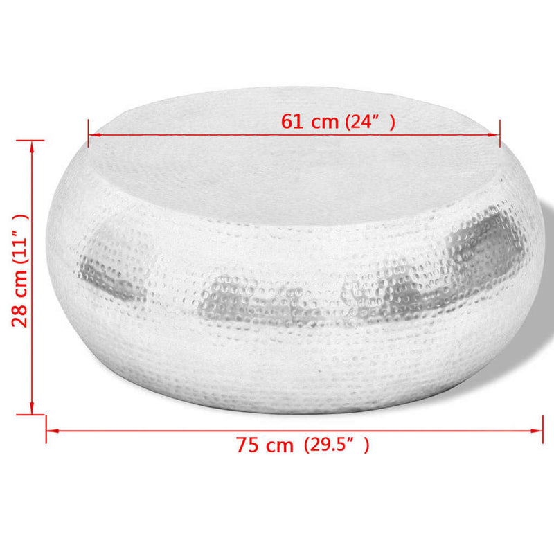 vidaXL Hammered Aluminium Coffee Table Brass/Copper Colour